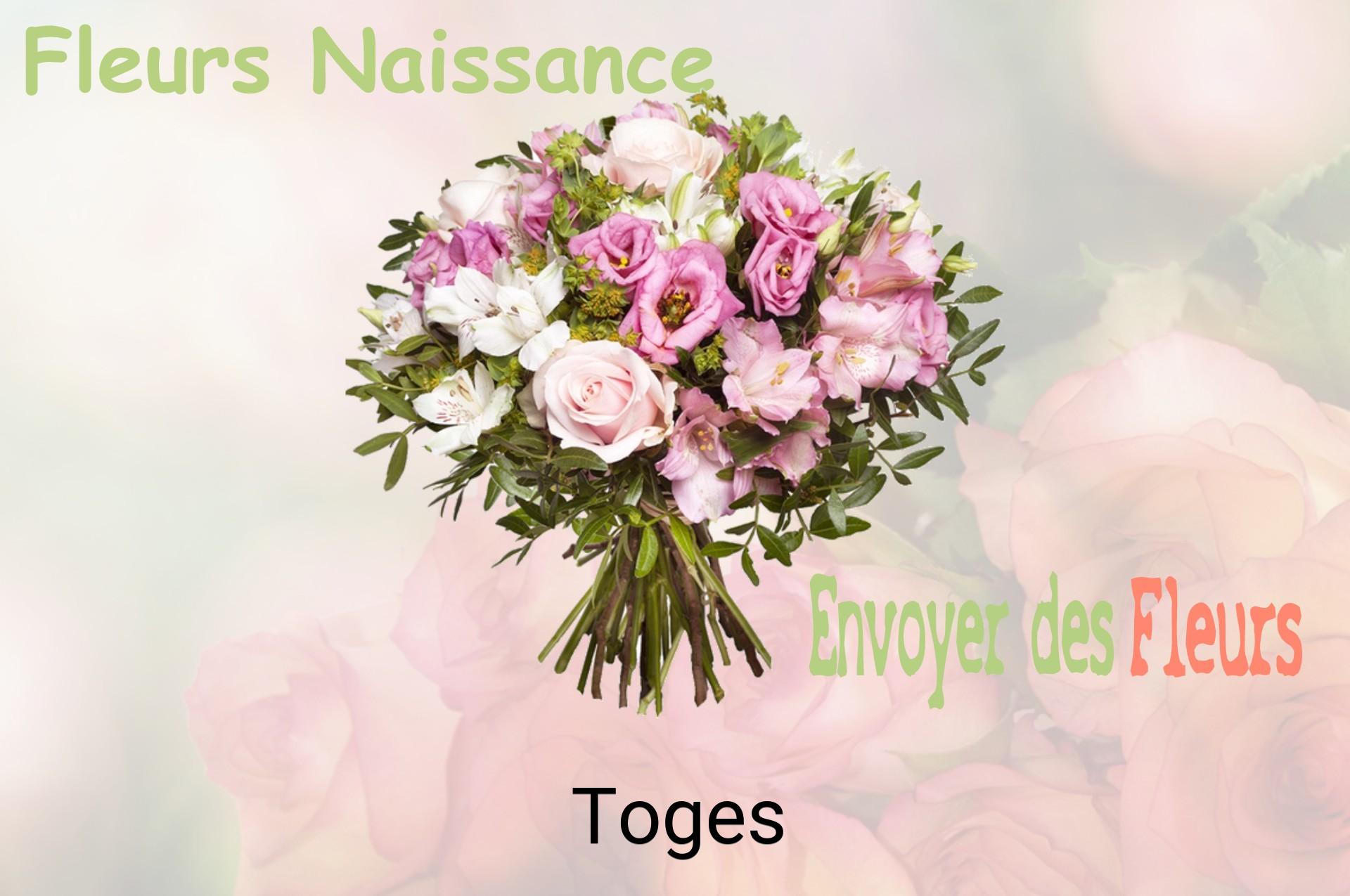Bouquet de fleurs de naissance livré à Toges